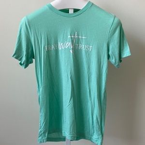 Bella+Canvas Pray Wait Trust Teal T-Shirt